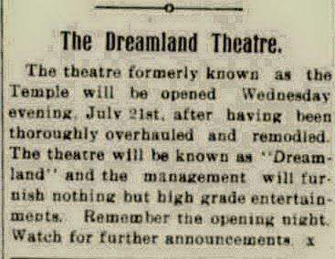 Regent Theater - July15 1909 The Alma Record (newer photo)